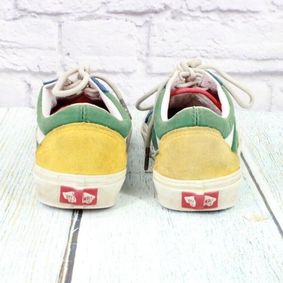 Vans Unisex Multicolor Suede Lace Up Low Sneaker Skate Shoes Size W 8 / M 6.5 - Picture 6 of 9